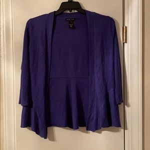 New York & Co. Dark Blue Peplum Cardigan